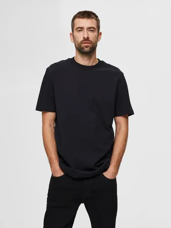 Slhrelaxcolman Ss O-neck Tee B